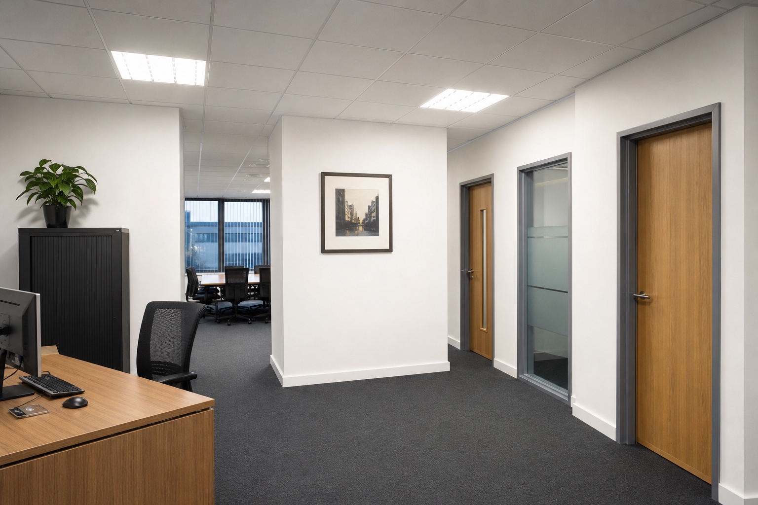 Partition wall installation in a West Bromwich office