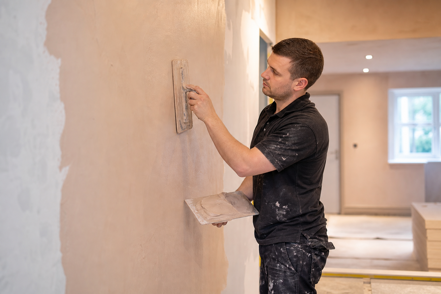 Quality plastering finish on a West Bromwich interior wall